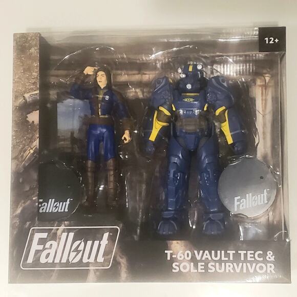 Mcfarlane Toys Fallout T-60 Vault Tec and Sole Survivor Action Figure - Picture 1 of 3